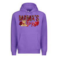 Purple mamas boy with leopard Premium Hoodie - NancyCooperArtShop