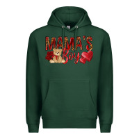 Sports Green mamas boy with leopard Premium Hoodie - NancyCooperArtShop