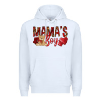 White mamas boy with leopard Premium Hoodie - NancyCooperArtShop