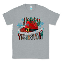 Heather Grey happy yeehawliday Classic Tee - CowhideDigitalArt