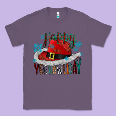 Happy Yeehawliday Classic Tee Designed By Cowhidedigitalart