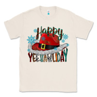 Natural happy yeehawliday Classic Tee - CowhideDigitalArt