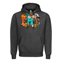 Charcoal Heather emt with fall Zipper Hoodie - AdoDesignShop