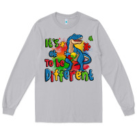 Moon Dust it's ok to be different autism trex Long Sleeve Tee - Zillion Design Studio