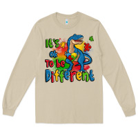 Mushroom it's ok to be different autism trex Long Sleeve Tee - Zillion Design Studio