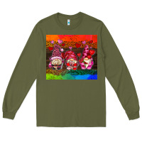 Army Green valentines day gnome Long Sleeve Tee - AdoDesignShop