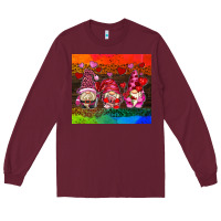 Burgundy valentines day gnome Long Sleeve Tee - AdoDesignShop