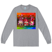 Heather Grey valentines day gnome Long Sleeve Tee - AdoDesignShop
