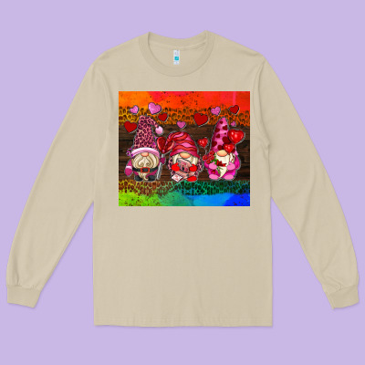 Valentines Day Gnome Long Sleeve Tee Designed By Adodesignshop