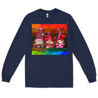Navy valentines day gnome Long Sleeve Tee - AdoDesignShop