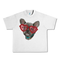 Lunar Rock french bulldog with love glasses Urban Heavy Tee - RanaPortraitStore