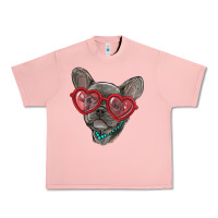 Salmon french bulldog with love glasses Urban Heavy Tee - RanaPortraitStore