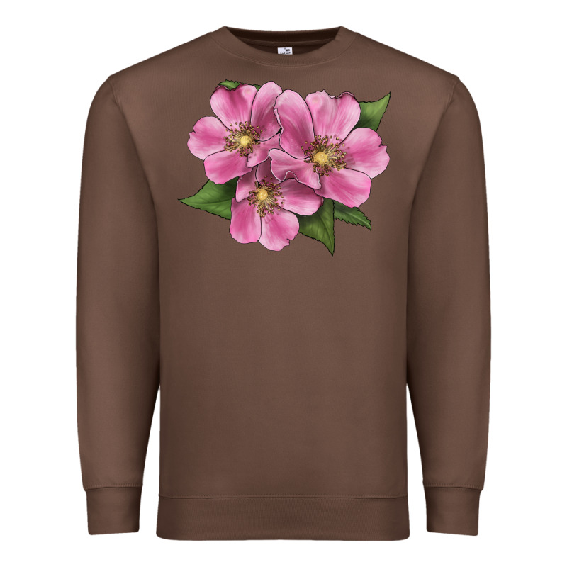 Wild Prairie Rose Illustrations Premium Sweatshirt by LillyAllenDesigns | Teevron