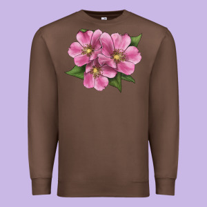 Wild Prairie Rose Illustrations Premium Sweatshirt Designed By Lillyallendesigns