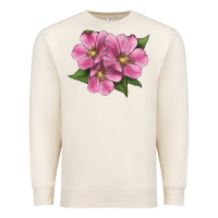 Sandshell Wild Prairie Rose Illustrations Premium Sweatshirt - LillyAllenDesigns
