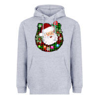 Heather Grey horseshoe santa Heavyweight Hoodie - AdoDesignShop