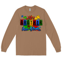 Toasted Coconut my brother is ausome autism Long Sleeve Tee - Zillion Design Studio