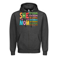 Charcoal Heather she is mom Zipper Hoodie - JahusDesignShop