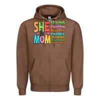 Chestnut she is mom Zipper Hoodie - JahusDesignShop
