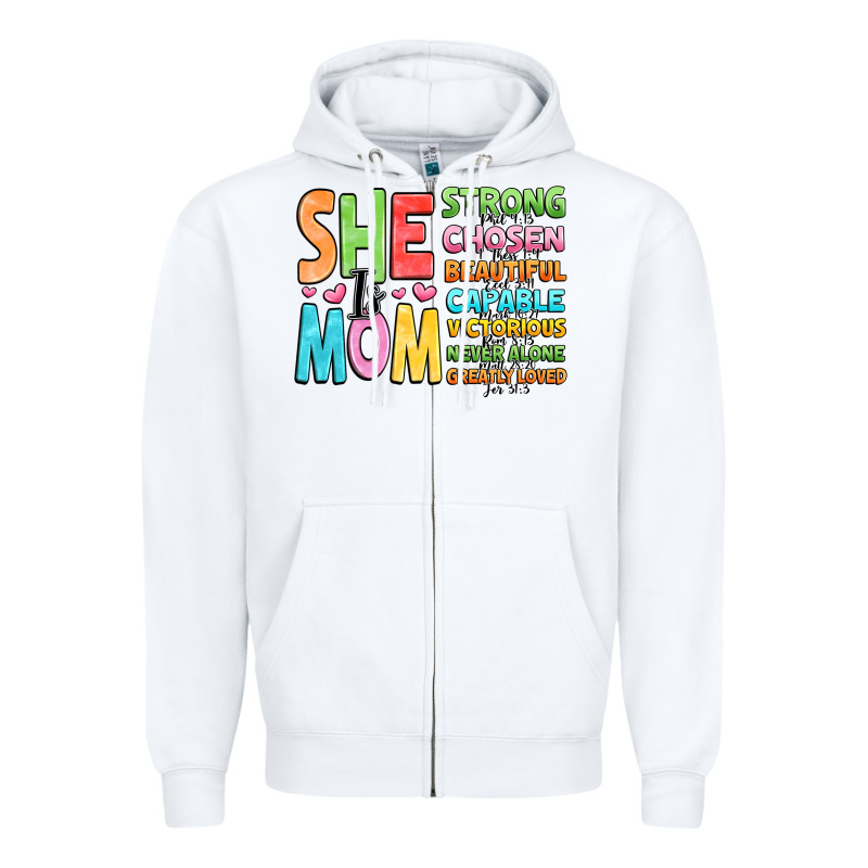 She Is Mom Zipper Hoodie by JahusDesignShop | Teevron