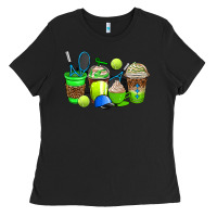 Black tennis coffee cups Ladies Tee - AdoDesignShop