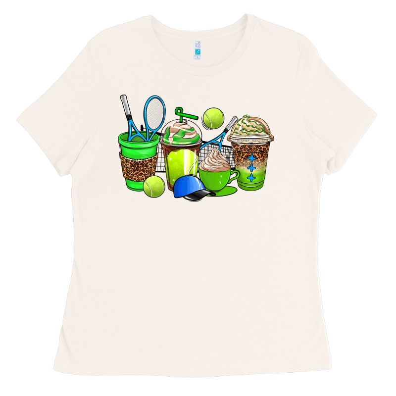 Tennis Coffee Cups Ladies Tee by AdoDesignShop | Teevron