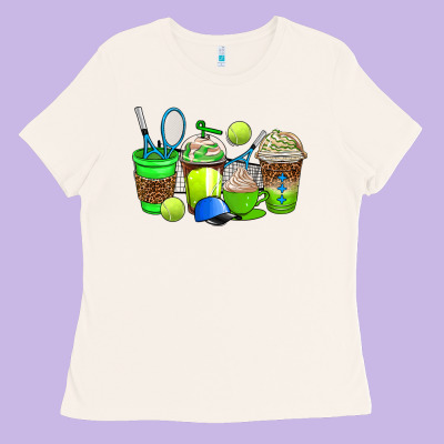 Tennis Coffee Cups Ladies Tee Designed By Adodesignshop