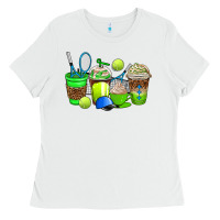 White tennis coffee cups Ladies Tee - AdoDesignShop