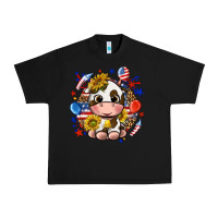Black cute cow fourth of july Urban Heavy Tee - texasbilliewilder