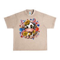 French Oak cute cow fourth of july Urban Heavy Tee - texasbilliewilder