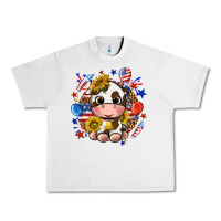 Lunar Rock cute cow fourth of july Urban Heavy Tee - texasbilliewilder