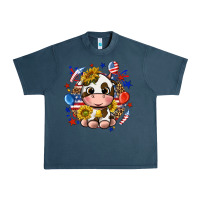 Midnight Navy cute cow fourth of july Urban Heavy Tee - texasbilliewilder