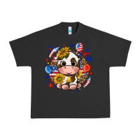Pigment Black cute cow fourth of july Urban Heavy Tee - texasbilliewilder