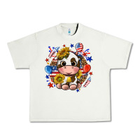 Pistachio cute cow fourth of july Urban Heavy Tee - texasbilliewilder