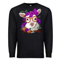 Black Cute baby lamb halloween Premium Sweatshirt - Jasminsmagicworld