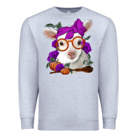 Heather Grey Cute baby lamb halloween Premium Sweatshirt - Jasminsmagicworld