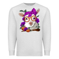 Oatmeal Heather Cute baby lamb halloween Premium Sweatshirt - Jasminsmagicworld