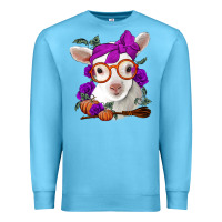 Ocean Blue Cute baby lamb halloween Premium Sweatshirt - Jasminsmagicworld