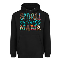 Black small business mama leopard turquoise aztec serape cowhide Heavyweight Hoodie - Artiststas