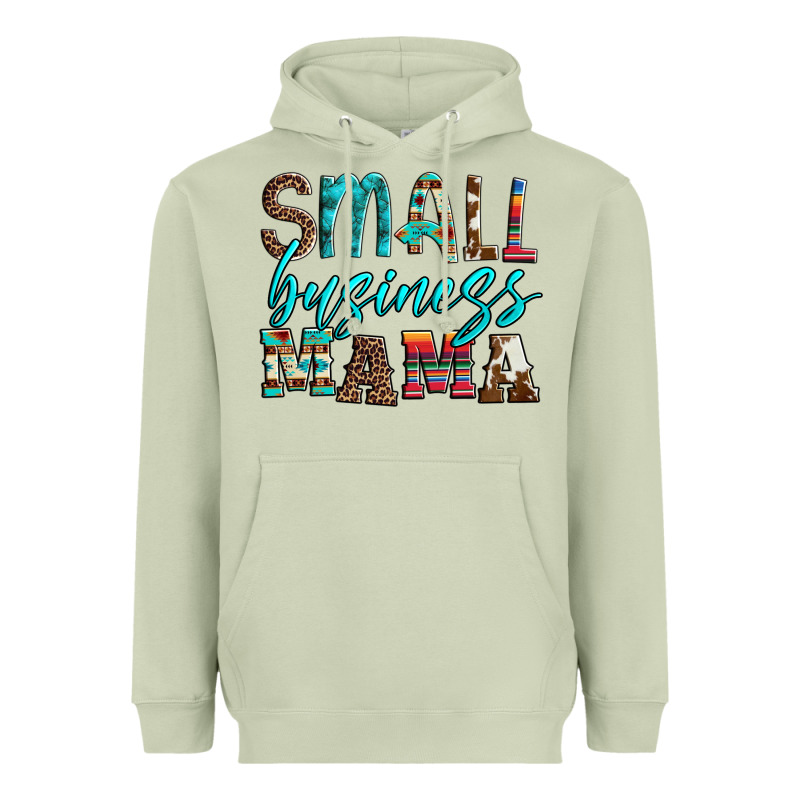 Small Business Mama Leopard Turquoise Aztec Serape Cowhide Heavyweight Hoodie by Artiststas | Teevron