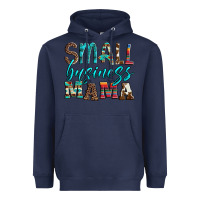 Navy small business mama leopard turquoise aztec serape cowhide Heavyweight Hoodie - Artiststas