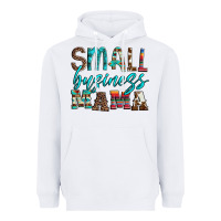 White small business mama leopard turquoise aztec serape cowhide Heavyweight Hoodie - Artiststas