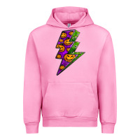 Fuchsia Pink halloween lightning bolt Urban Hoodie - BundleAndBundleShop