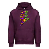 Mauve Wine halloween lightning bolt Urban Hoodie - BundleAndBundleShop