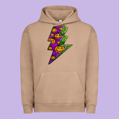 Halloween Lightning Bolt Urban Hoodie Designed By Bundleandbundleshop