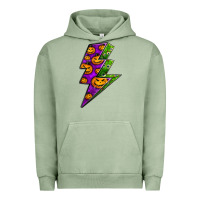 Pigment Oil Green halloween lightning bolt Urban Hoodie - BundleAndBundleShop