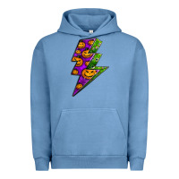 Pigment Pebble Blue halloween lightning bolt Urban Hoodie - BundleAndBundleShop