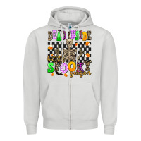 Dove Grey dead inside but it's spooky season Zipper Hoodie - AdoDesignShop