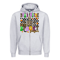 Heather Grey dead inside but it's spooky season Zipper Hoodie - AdoDesignShop