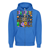 True Royal dead inside but it's spooky season Zipper Hoodie - AdoDesignShop